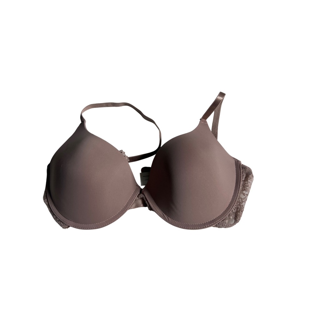 Jessica Simpson Lace Contour Bra Womens 34C Mauve Excellent Padded Underwire